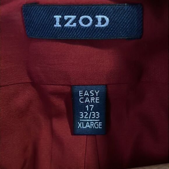 Izod silky poplin, long sleeve button down shirt, size extra-large - Picture 11 of 12